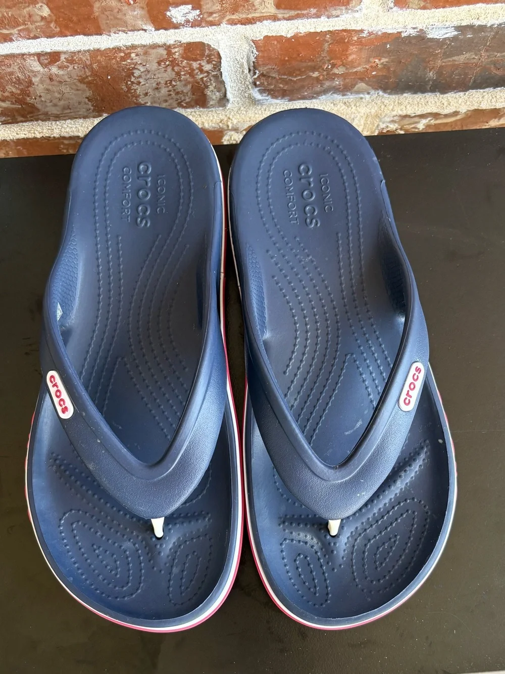 CROCS Bayaband Navy‎ Pepper Flip-Flops Thong Sandals Size 8